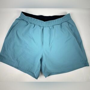 Lululemon Channel Cross Short  5" Swim Trunks Men’s Sz L Drawstring Sky Blue